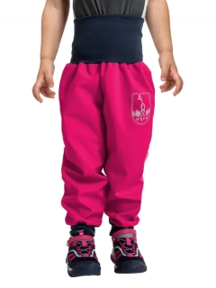 Batolecí Softshellové kalhoty Unuo bez zateplení Basic, Fuchsiová velikost 92/98