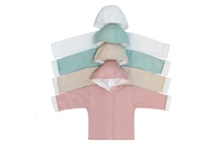 Kabátek s kapucí podšitý Ažur Baby Service Mentolová velikost 56