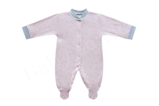 Overal bavlna Puntík Baby Service růžový velikost 56