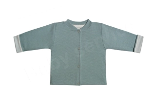 Kabátek dvojitý oboustranný Vlnky mátový Baby Service velikost 56