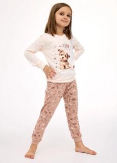 Dívčí pyžamo Cornette Kids Sweet Dog 594/193 velikost 122/128