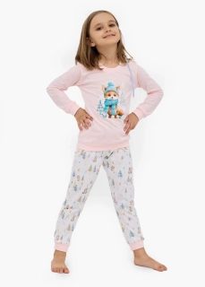 Dívčí pyžamo Cornette Kids Fox 594/192 velikost 122/128