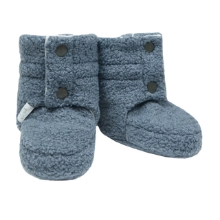 Capáčky Teddy fleece double Denim blue velikost 5 - délka stélky 15cm