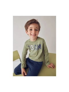 Chlapecké triko dlouhý rukáv T3AM Mayoral 4089-42 zelené velikost 134