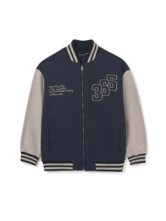 Chlapecká mikina Bomber Mayoral 7417-15 Tmavě modrá velikost 140