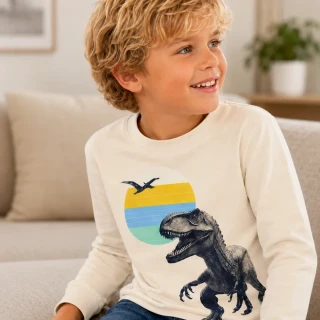 Chlapecké triko Dinosauři Blue Seven 850802 Béžové
