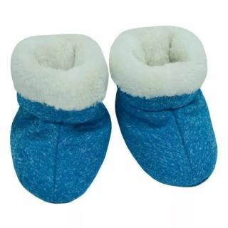 ESITO Capáčky softshell s chlupem melír tyrkysová/smetanová velikost 2