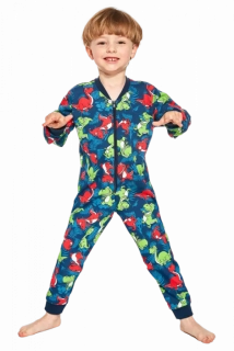 Chlapecký overal/pyžamo Cornette Kids Dino 3 185/155 velikost 122/128