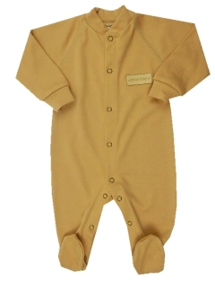 Overal na spaní jednobarevný hořčicová Autex Baby velikost 56