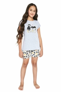Dívčí pyžamo Cornette Kids 787/87 Cats velikost 122/128