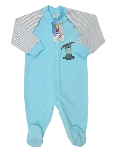 Overal na spaní tyrkysový oslík proužky Autex Baby